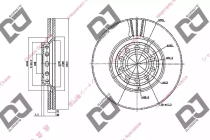 Тормозной диск DJ PARTS BD1569